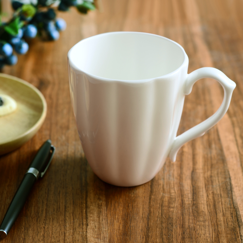 400 ml, puur wit porselein originele ontbijtbekers, pompoenontwerp, schattige kopjes en mokken, porseleinen thermische kopje koffie, thee