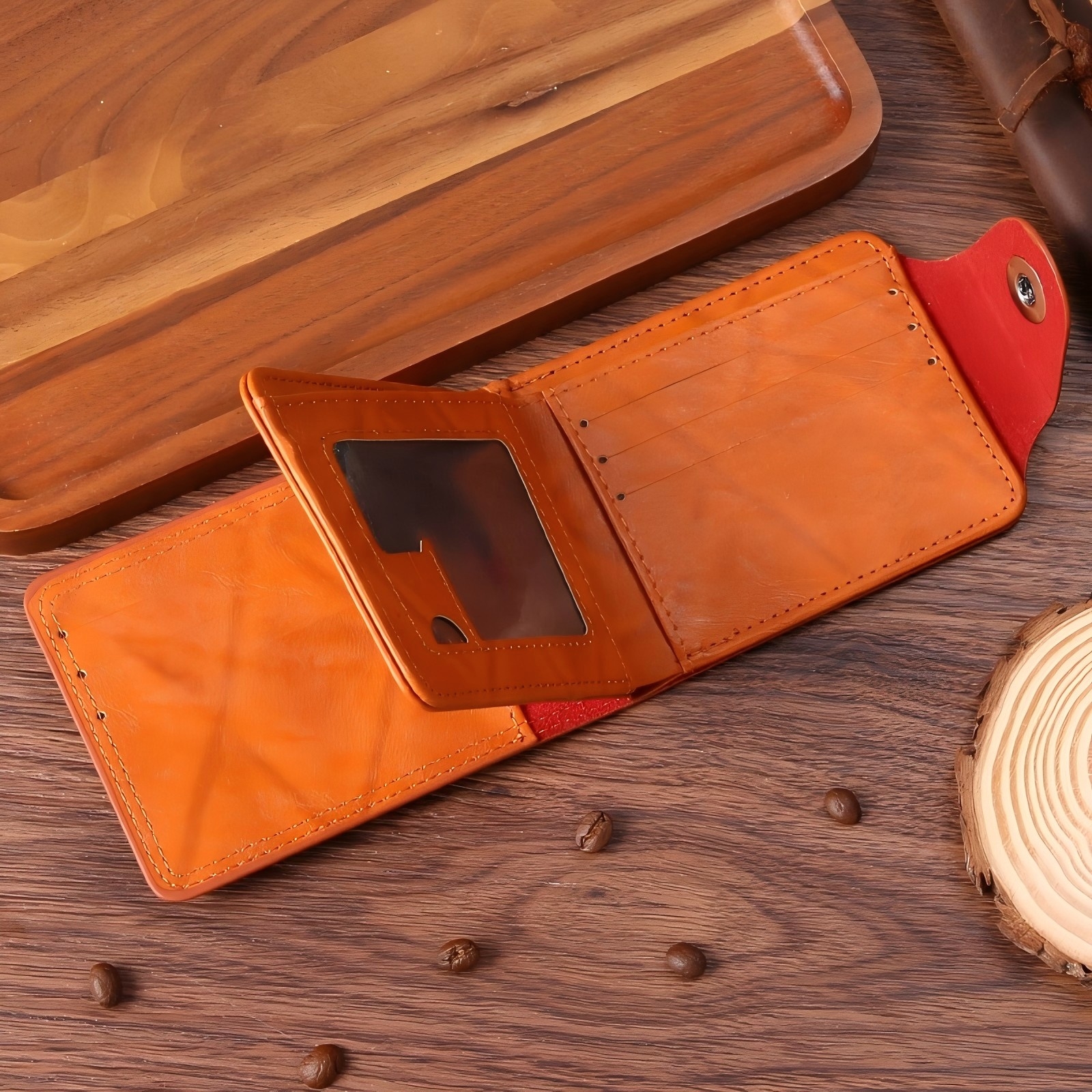 Men's Wallets With 100 US Dollar PatternWallet Male Leather Walet Photo Card HolderFashion Large Capacity Wallet Purse Bag