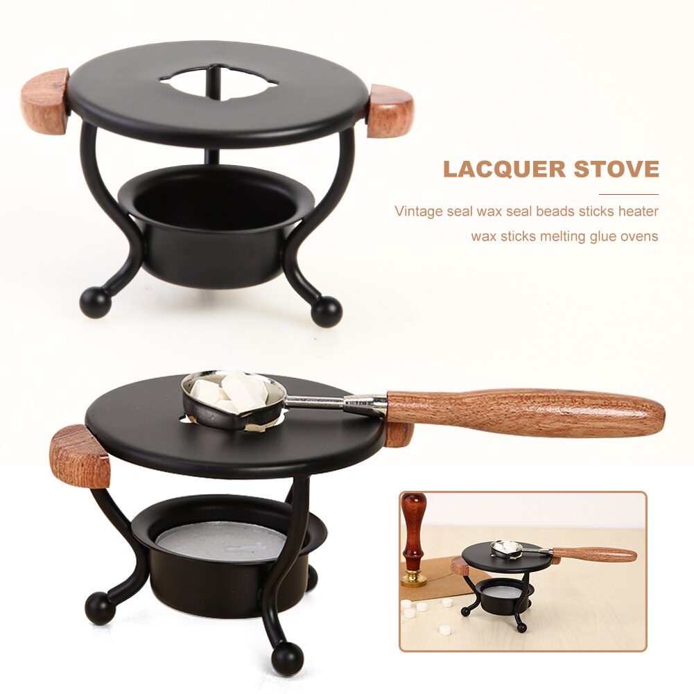 Herten Vorm Retro Lakzegel Stempel Stok Zegellak Oven Warmer Wax Sticks Smelten Lijm Oven Tool Kleine En Draagbare kachel
