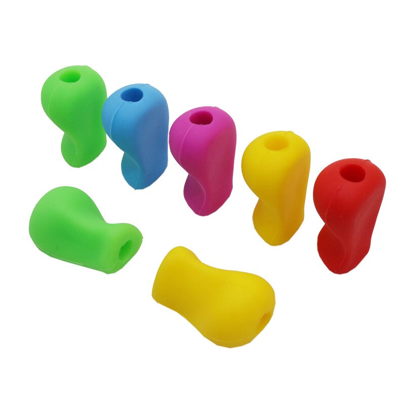 5 pcs pen grip Pencil Grip Kids Children School Stationery Control Right Handed Soft Silicone Writing Handwriting mixed colour