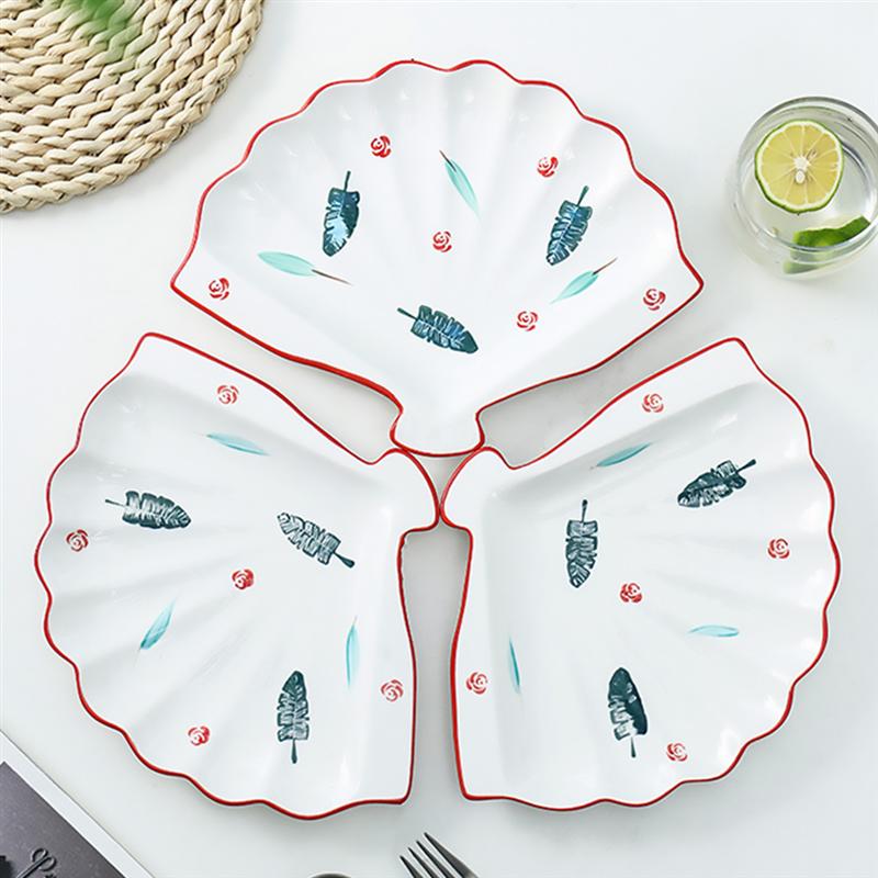 1Pc Dom sektor posiłek płyta ceramiczna kreatywna taca gastronomiczna deser pojemnik na owoce