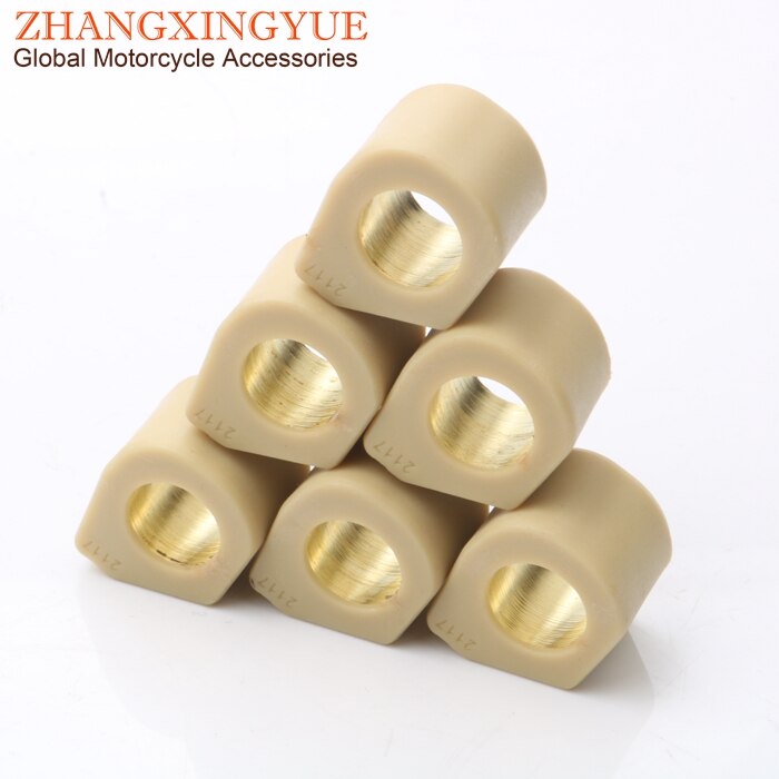 6pc rendimiento variador pesos para rodillos 9 gramos 11,5 gramos 13gram 14gram 21x17mm para Vespa GTS200 GTS250 GTS300 GTS 200, 250, 300: 13G