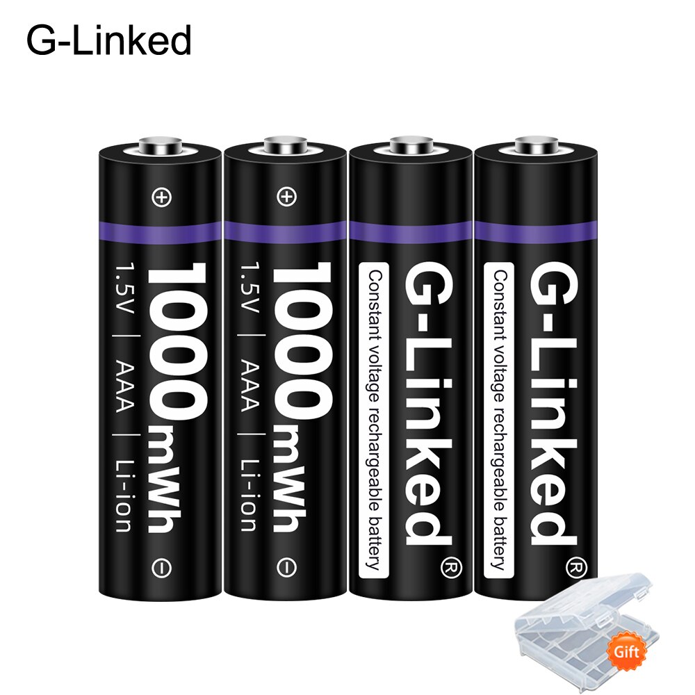 G-Linked 1.5V Aaa Li Ion Batterij 3A 1.5V 1000mWh Lithium Li-Ion Oplaadbare Batterij Bateria Batterijen Voor thermometer