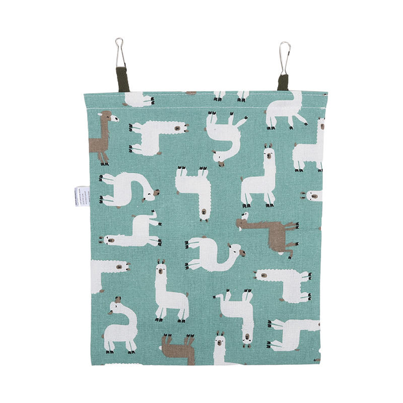 Bolsa de alimentación suspendida, bolsa de heno para mascotas, para cerdos indios, comedero para animales pequeños, conejo, dispensador de alimentos con 3 agujeros, bolsa, accesorios para jaulas: Caqui oscuro
