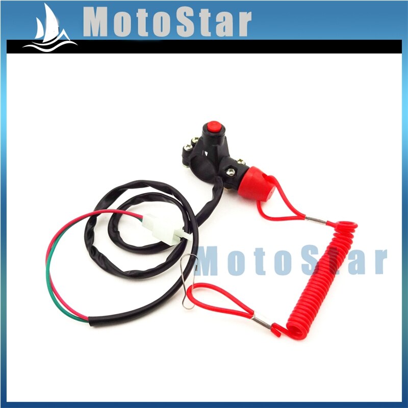 Off Tether Safety Stop Kill Switch Push Button For 2 Stroke Mini Moto Dirt ATV Quad 4 Wheeler Minimoto Pocket Bike