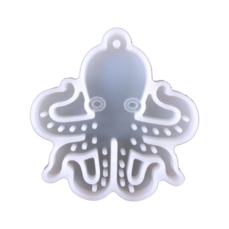 Easter Keychain Epoxy Resin Mold Rabbit Carrot Mushroom Bee Octopus Pendant Silicone Mould DIY Crafts Jewelry Casting Tools: 4