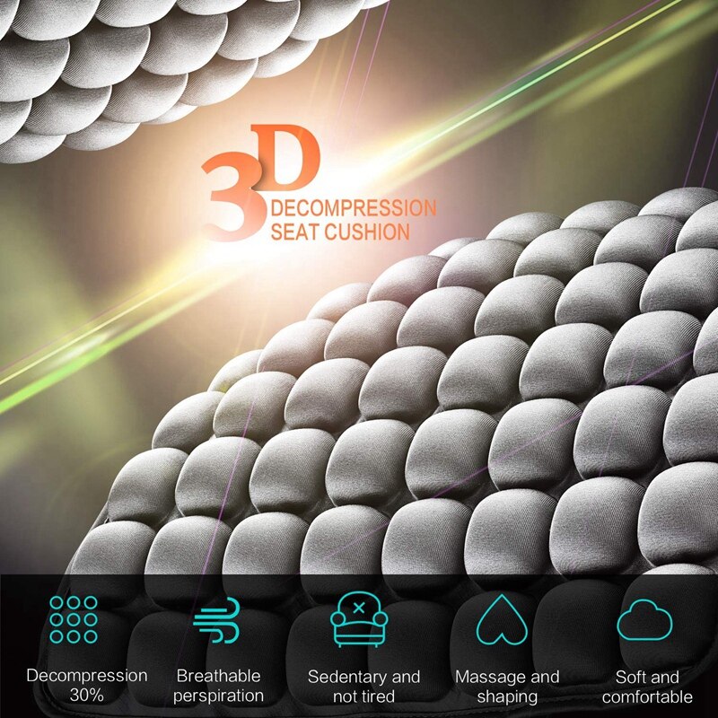 Universal Air Inflatable Seat Cushion Air-Permeable Pressure Relief Water Seat Cushion Lumbar Support To Relieve Sciatica