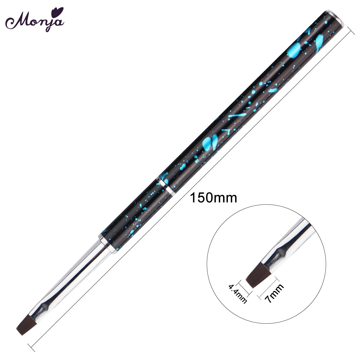 Monja 8 Stijlen Nail Art Franse Strepen Lijnen Lijn Borstel Extension Builder Acryl Uv Gel Tekening Carving Pen Manicure Tool