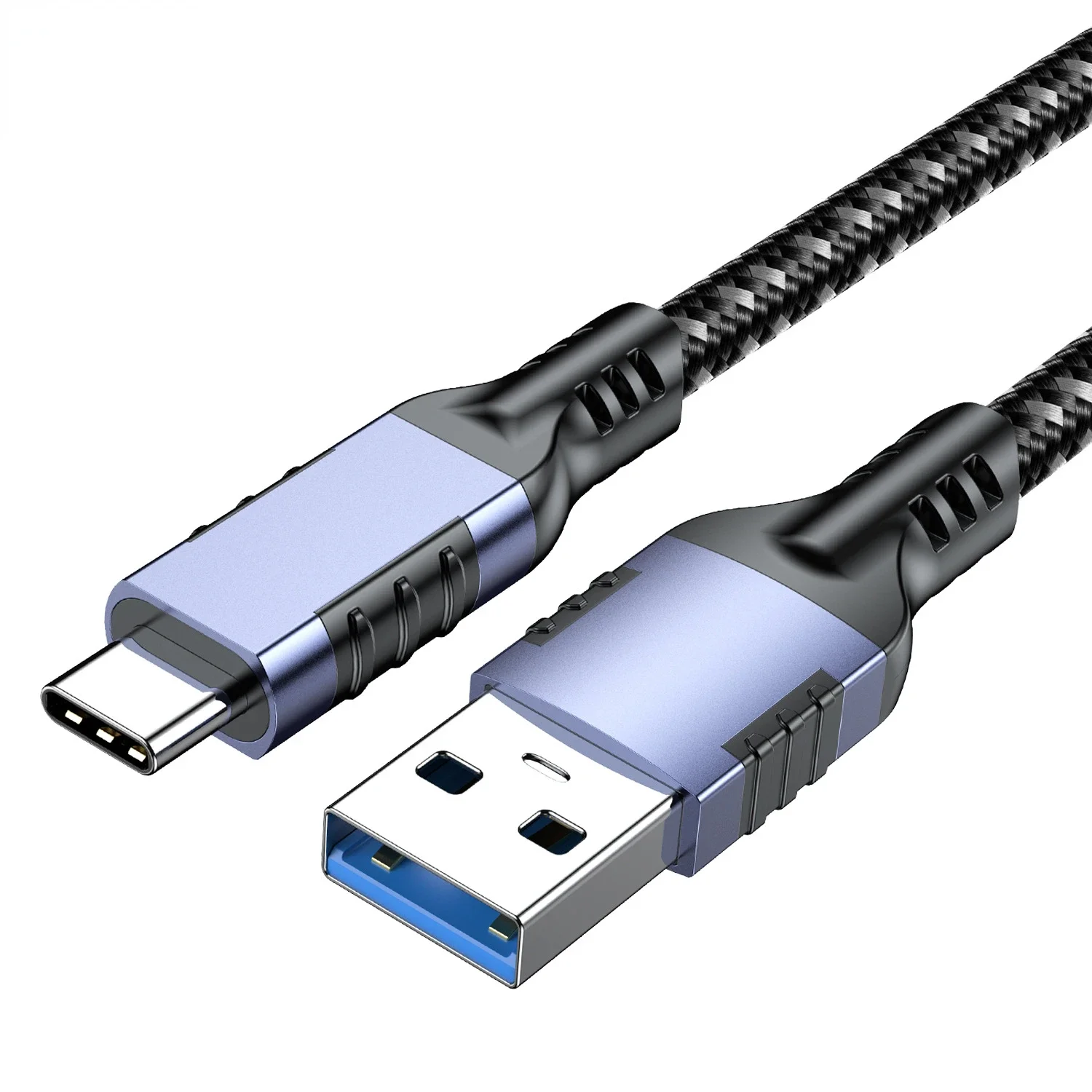 Cabo de dados tipo C para disco rígido, cabos de carregamento rápido USB-C, cabo trançado, Carplay, HDD, carregador de carro, USB 3.2, 10GBPS, 3A, 60W: Vermelho / 8m