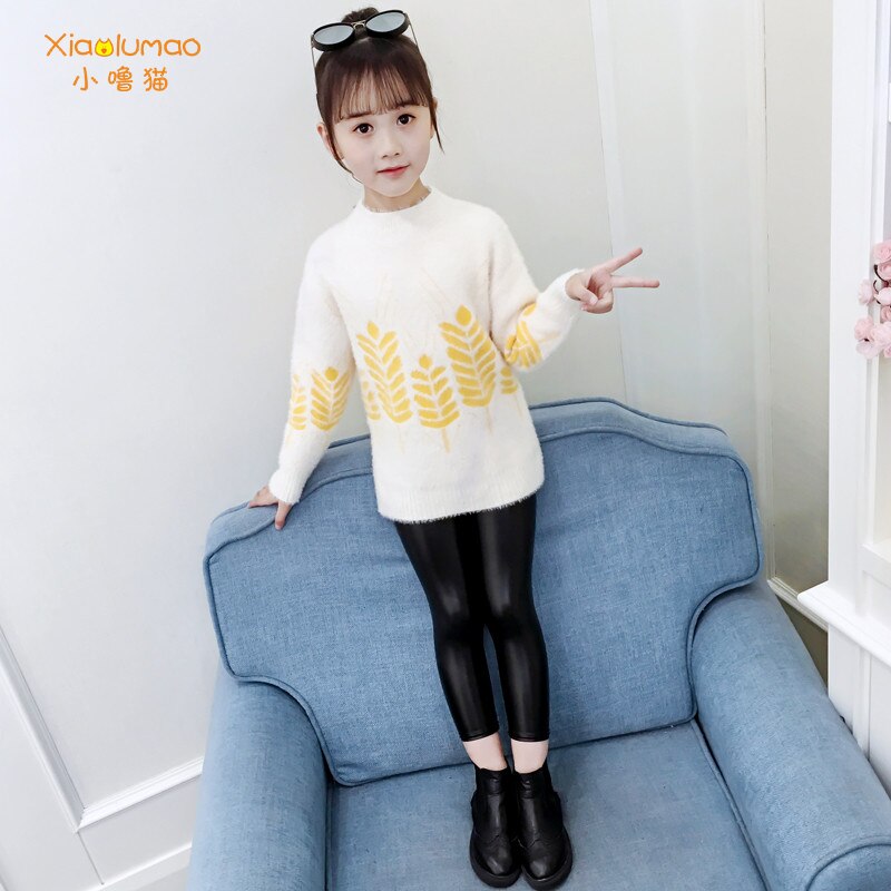 Meisjes warme trui coltrui bedrukt voor 5-8t kinderen meisjes trui lange mouwen kleding kinderkleding