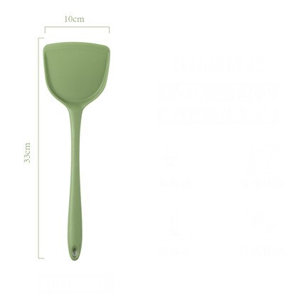 Silicone Kicthen Cooking green Spatula Cooking Spoon Soup Ladle-egg Turner Kitchen Tools Set Silicon Cooking Utensil Set: A