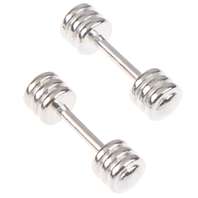 2pz 1/12 Dollhouse Bilanciere Manubri Manubri Palestra Pesi Palestra Giocattolo Modello di Bambola Decorazione