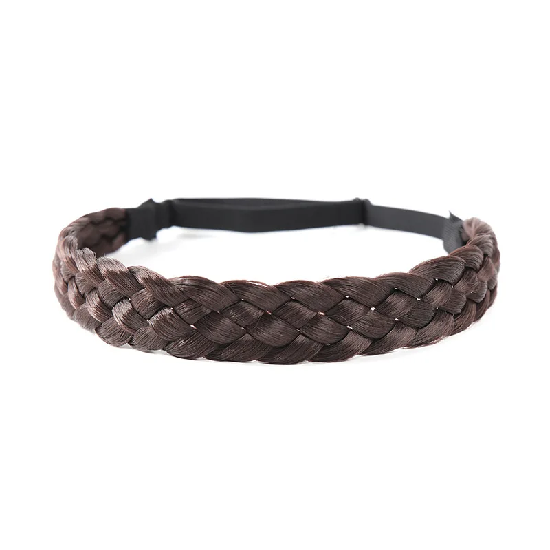 Synthetisches Stirnband Ich bin böhmischen Stil, Fischschwanz-Zöpfe, Haar mit verstellbarem Gürtel, geflochtenes Haarband für Damen, Frisur, Haarteile: Gelb