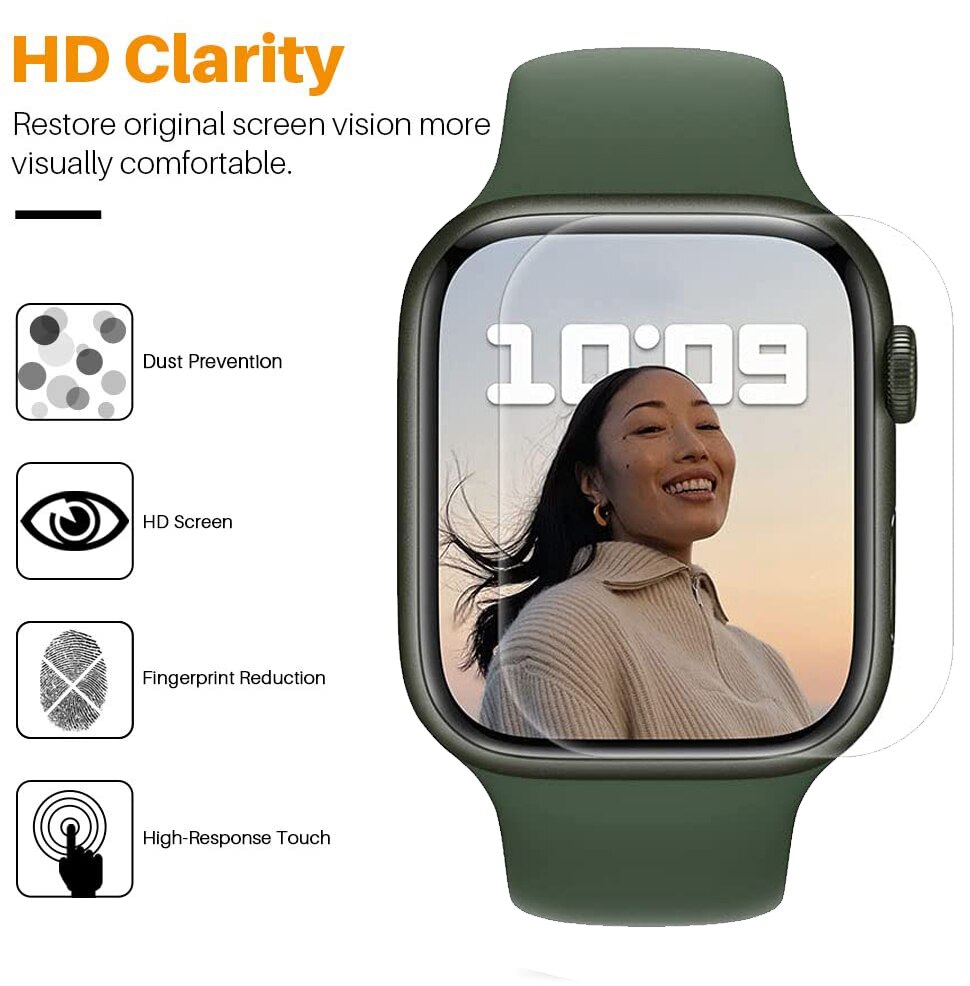 Film For Apple Watch 45mm 41mm 44mm 40mm 42mm 38mm Screen Protector (Not Glass) iwatch Protector apple watch series 7 6 5 4 3 se