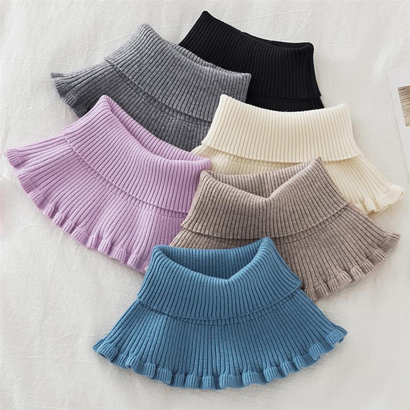 femmes hiver rouge noir épais tricot anneau écharpe Tube femmes tricoté écharpe coupe-vent plus cou guêtre cou écharpe