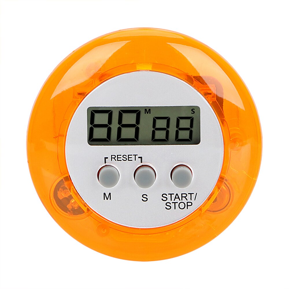 Contador de temporizador de cocina, reloj con alarma de Cuenta atrás práctica de cocina con soporte magnético, temporizador de Cocina Digital LCD: Naranja