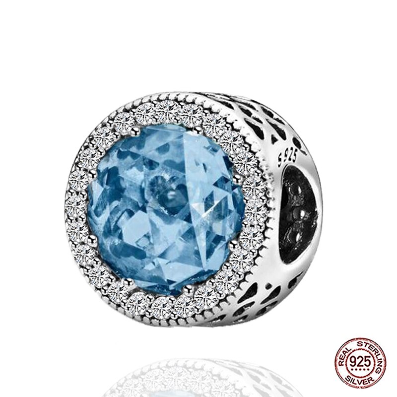 925 Sterling Silver Fit Charms Silver 925 Original Bracelets Zircon Beads For Women DIY Jewelry Making: PR095