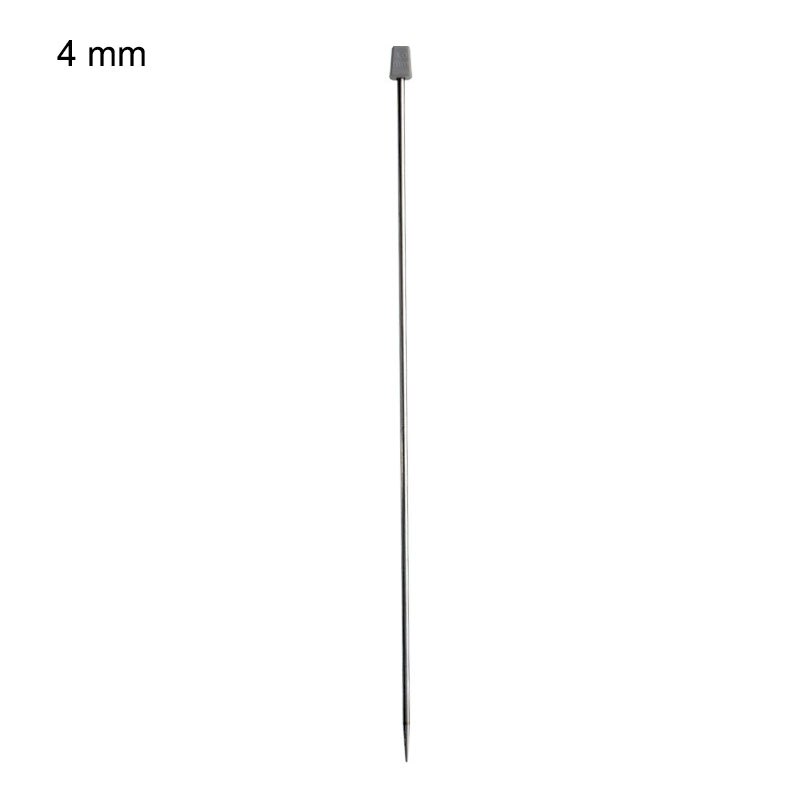 1Pair 35CM Multi Purpose Crochet Hook DIY Sewing Tools Stainless Steel Silver Sweater Weaving Needle Knitting Needles: 4mm