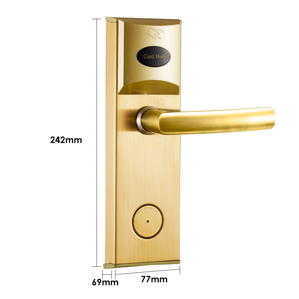 Hotel door access system digital Electric intelligent Electronic hotel key card door lock smart lock 118E-J-S1