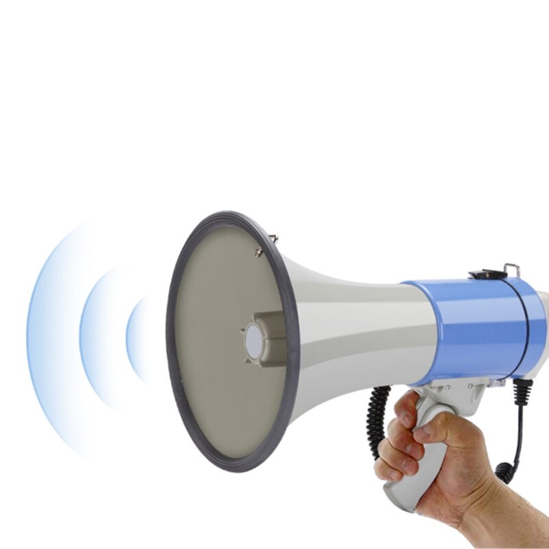 Outdoor Handheld Megaphone Speaker Booth 50W High Power Recordable Loudspeaker Tweeter