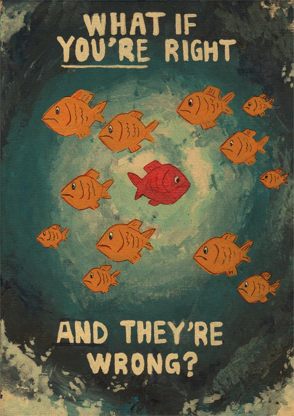 Kleine Vis Retro Kraft Poster Decoratie Poster Retro Decoratieve Kraftpapier Poster Rond Fargo 42x30cm