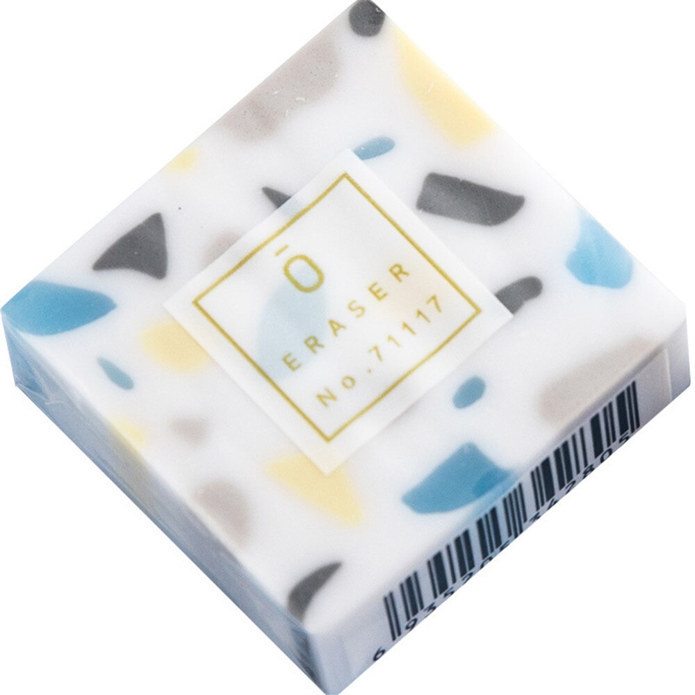 Cute River Stones Pattern Pencil Erasers Students Soft Eraser For Kids Drawing Writing Party Classroom Rewards School Supplies