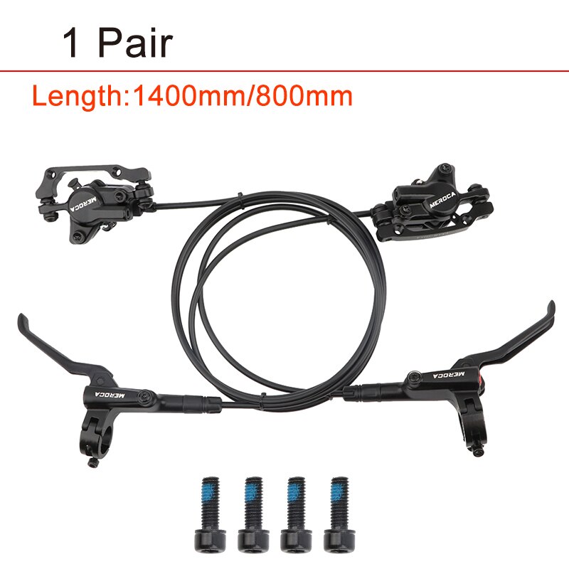 Meroca HD-M800 Aluminium Mtb Hydraulische Rem 160Mm Rotor 6-Pin Disc 800/1400Mm Mountain Fiets olie Rem Fiets Accessoires: 1 Pair