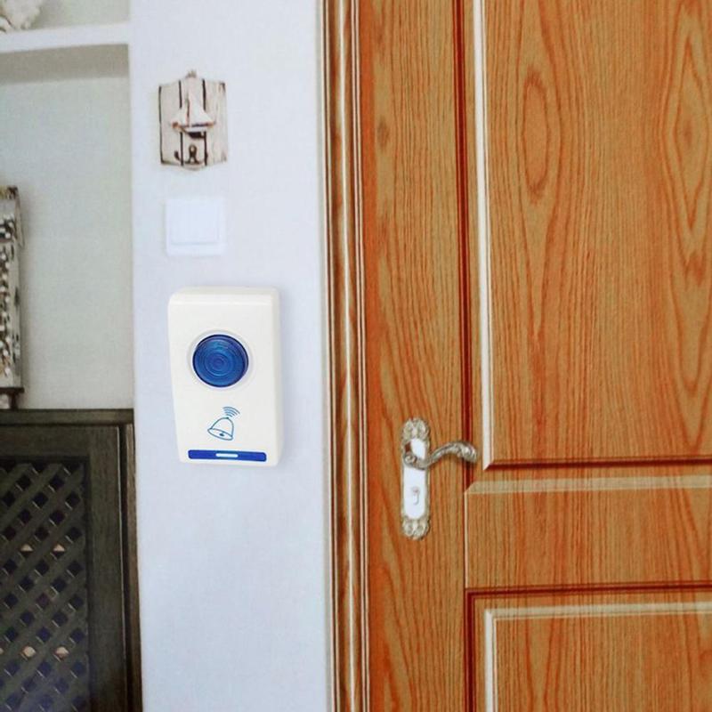 Led trådlös ringklocka dörrklocka dörrklocka trådlös fjärrkontroll 32 låtar