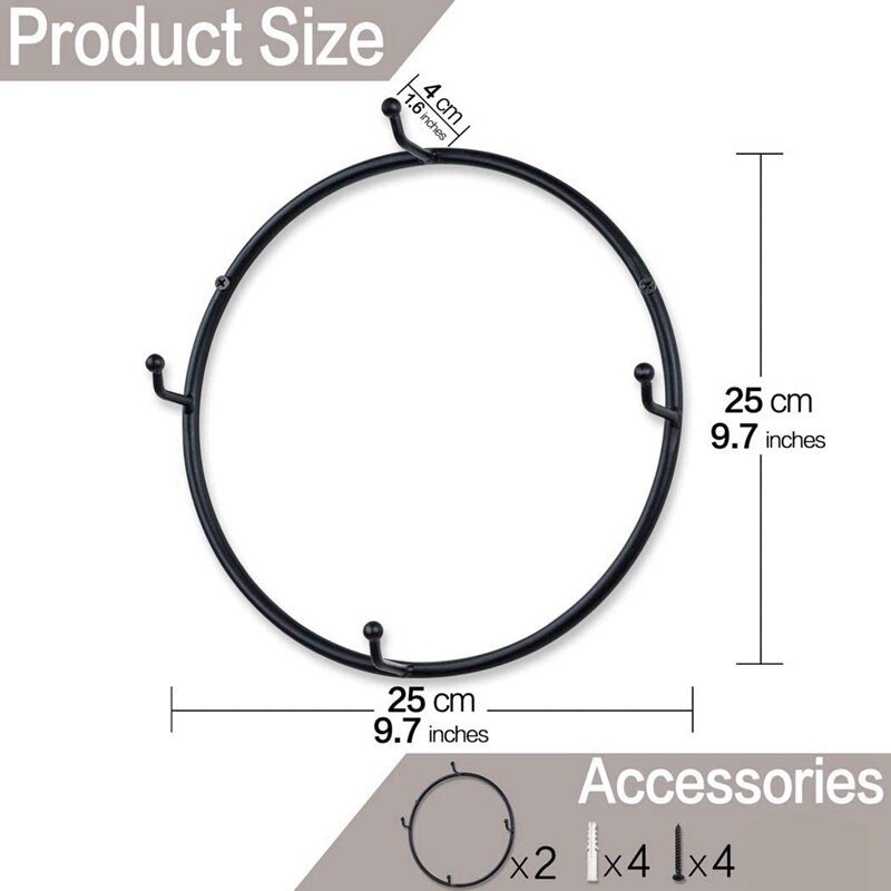 Coffee Cup Holder,Wall Mounted Coffee Mug Holder Round Coffee Cup Hangers for Kitchen Storage and Organizer,Cup Hooks