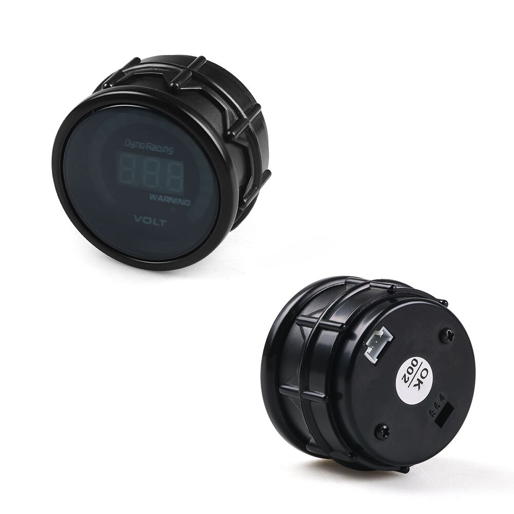 Voltmetro LED 2 Pollici 52mm 12V Per Auto E Moto, Misuratore Tensione 8-16V Pannello