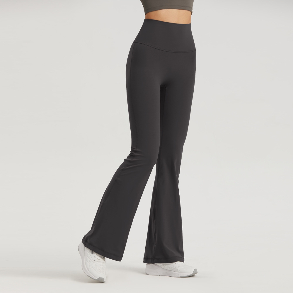 Hohe Taille aufflackern Gamaschen Frauen Freies Größe Yoga Hosen Hohe Taille Breite Bein Hosen Frauen Fitnessstudio Sport Ausgestellte Schlauch tanz Hosen: Dunkelblau