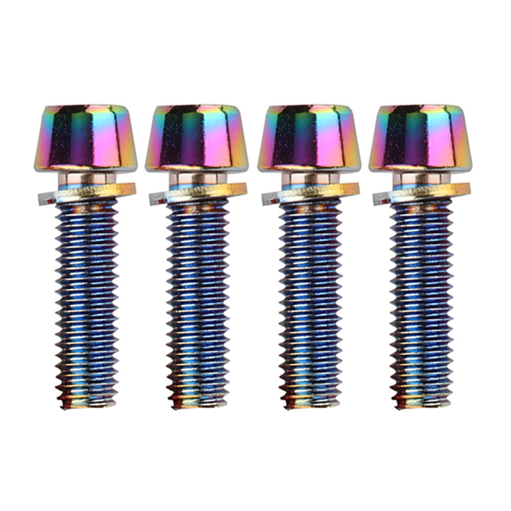 Mountain Bike Handlebar Screw Colorful Stainless Steel Screw Stem Riser Screws Bolts Cycling Accessories Bicycle Handlebar Screw: Style 3