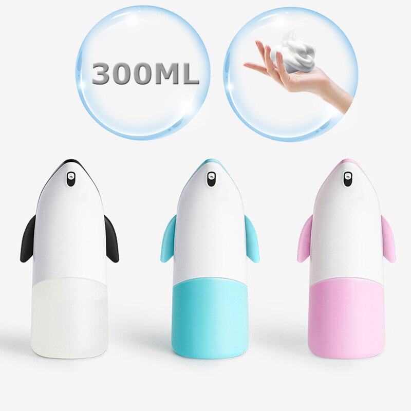 Bonito pingüino automático de inducción lavadora de mano espuma dispensador de jabón 0,8 s inducción infrarroja para la familia del bebé Smart Home Cocina