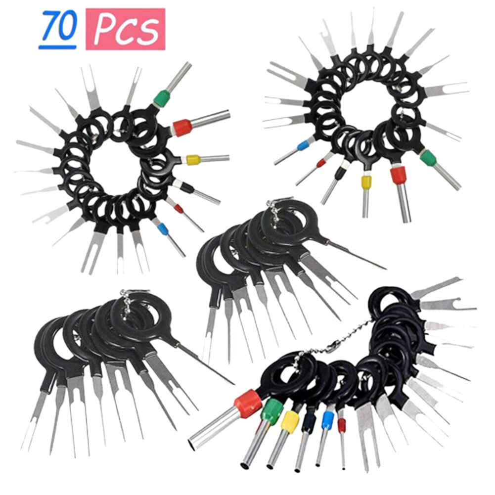 70pcs/set Pin Extractor Wire Release Portable Automotive Tool Ejector Electrical Terminal Removal Puller Durable