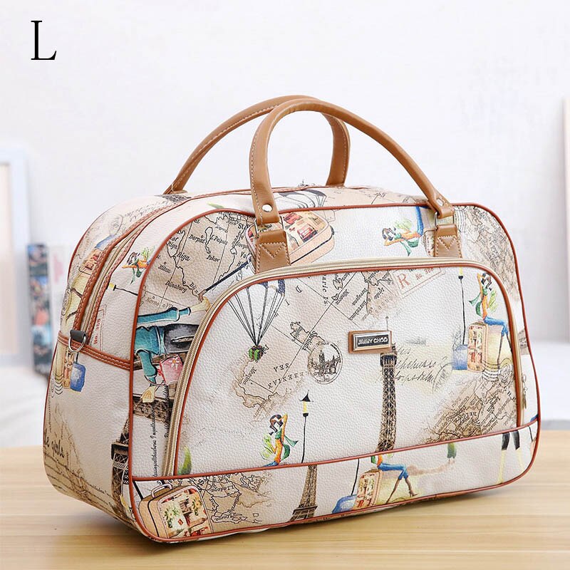 Wasserdicht Große Kapazität Frauen Reisetasche Wochenende Großen Duffle Taschen Weibliche PU Multifunktionale Hand Gepäck Schulter Tasche: L 1   Travel bag