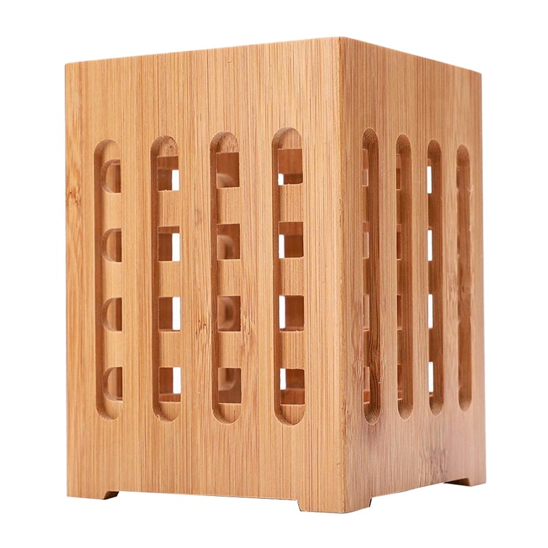 Square Wood Kitchenware Tube Chopsticks Box Container Kitchen Utensil Set Holder Shelf Food Storage Containers Food Storage: Default Title