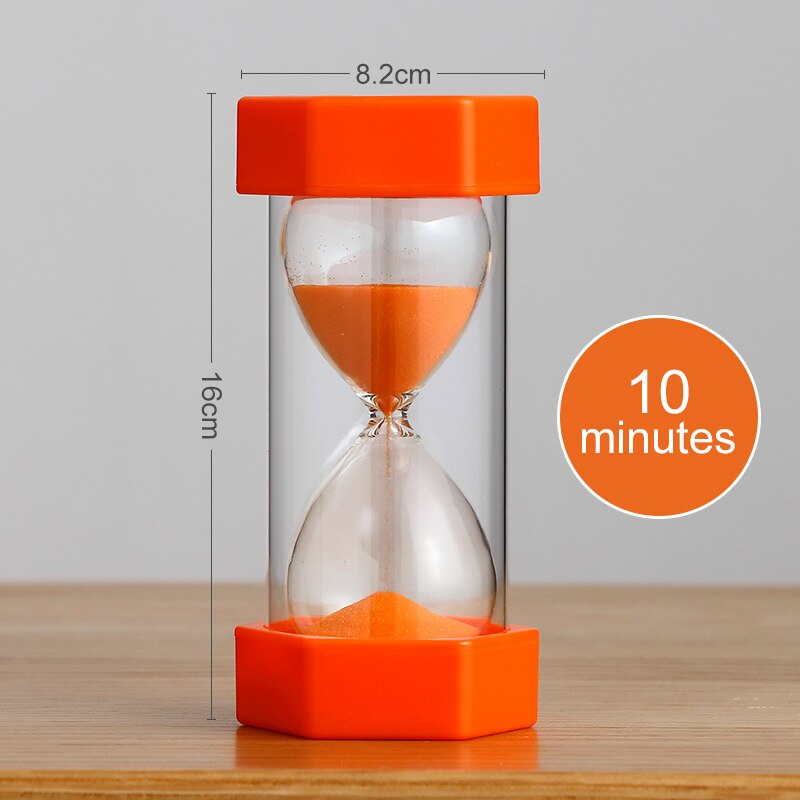 Sand Clock 10 Minutes Timer Watch Safe for Kid Hourglass Double Layer Plastic Glass Timer Clock Decoration Accessories LJSL-mini
