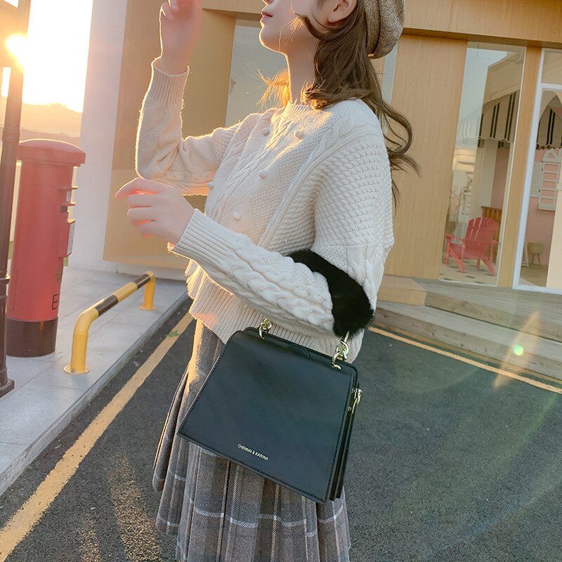 Women's Plush Bag Style Cool Portable Shoulder/Crossbody Bag