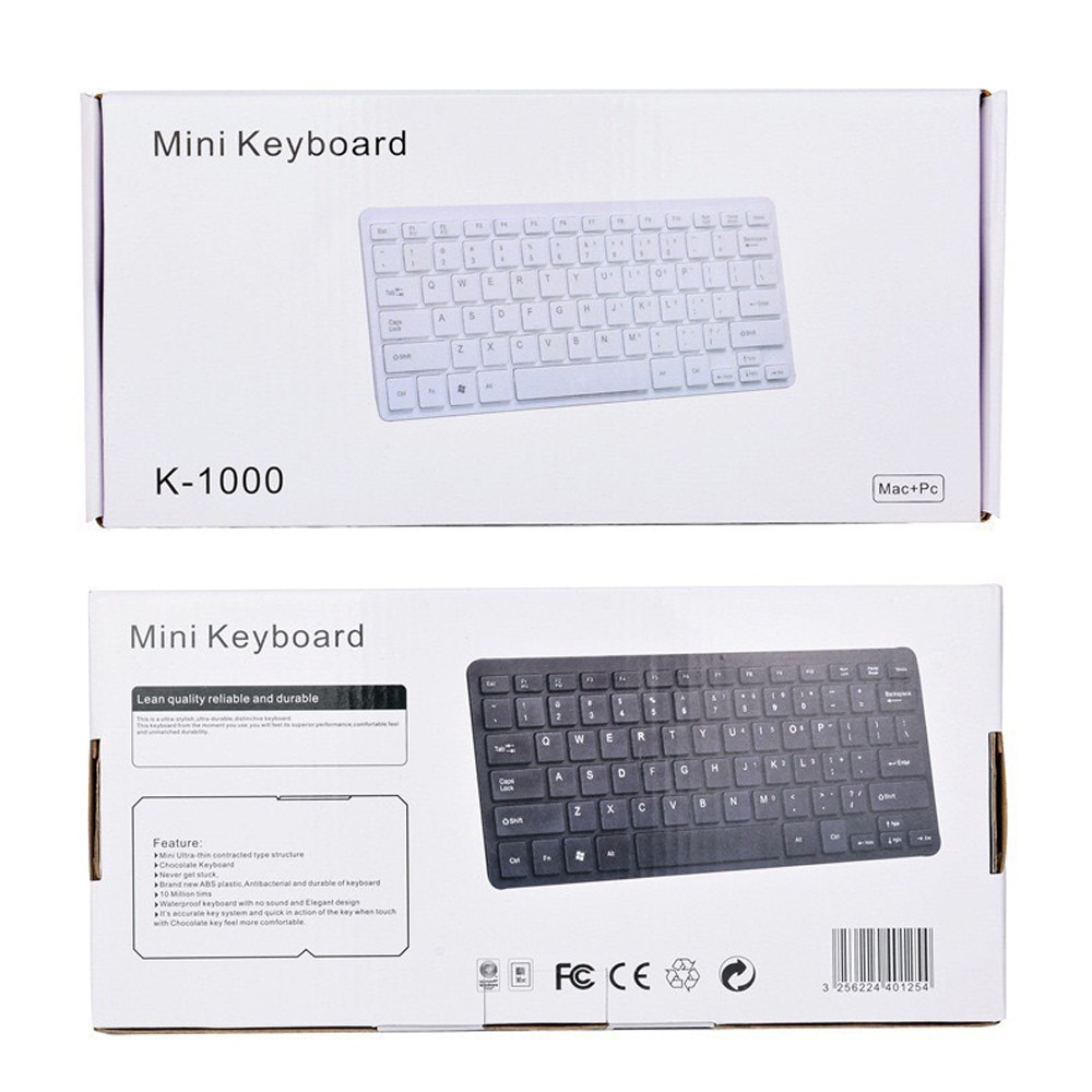 Super Slim Universal USB 2.0 Portablet Mini Multimedia Wired Keyboard 78 Keys For Notebook PC 20J