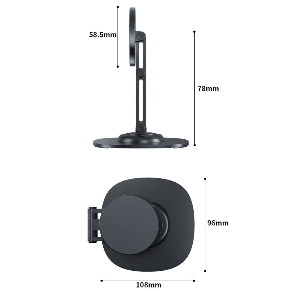 Aluminium Alloy Magnetic Desktop Phone Stand Foldable 360 Rotation Phone Holder Support for Magsafe iPhone 16 15 14 13 12