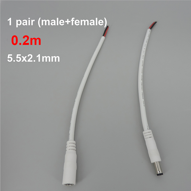Weiß 18awg 7a DC-Stecker DC-Buchse Kabel Netzteil Verlängerung kabel 5,5mm x 2,1mm 2,5mm Kupferdraht: green