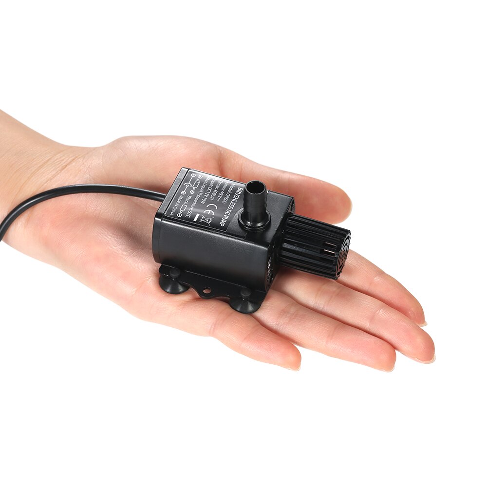 Ultra Quiet Submersible Water Pump Filter Fish Pond Fountain Aquarium Tank USB Mini Brushless Water Pump 400L/H Lift 4M