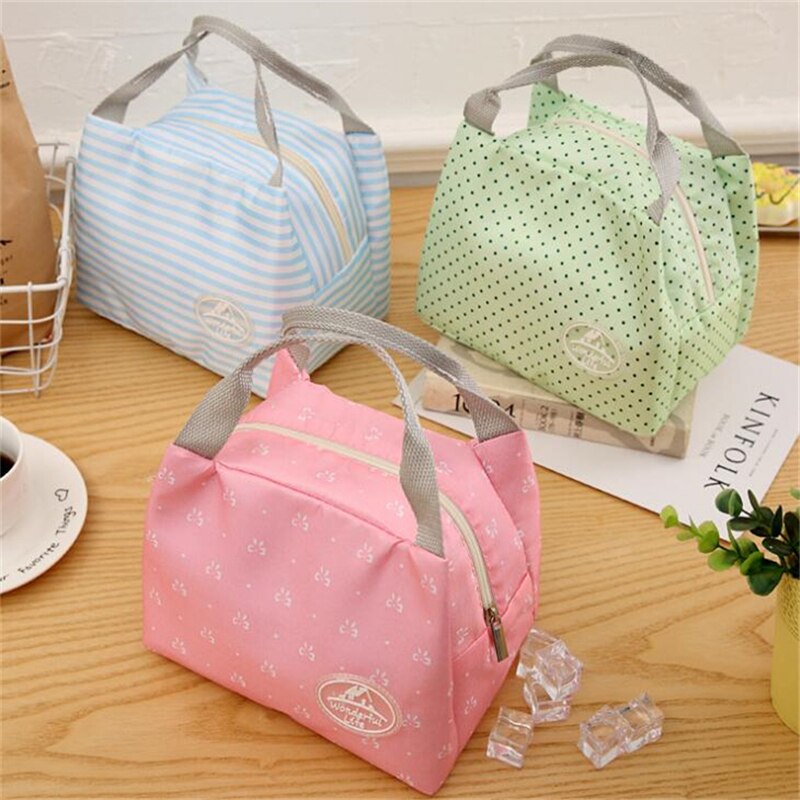 Portable Insulated Oxford Cloth Lunch Bag Thermal Food Picnic Lunch Bags For Women Kids Men Print Lunch Box Bag Tote