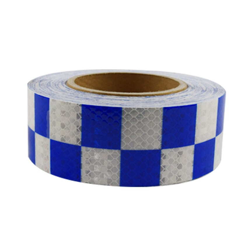 5cm X 25m Grid Reflective Safety Mark Tape Sticker Multi Color Self Adhesive Warning Reflective Film In Dark Effective