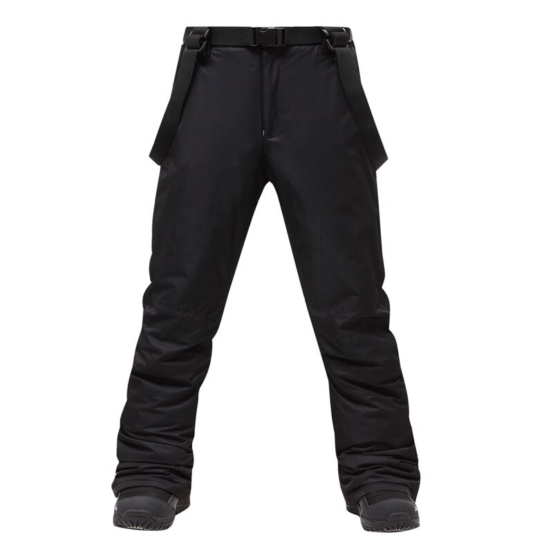 Ski Pants Men -30Celsius Windproof Waterproof Warm Couple Snow Trousers Winter Ski Snowboard Pants Brand: MAN BLACK / M