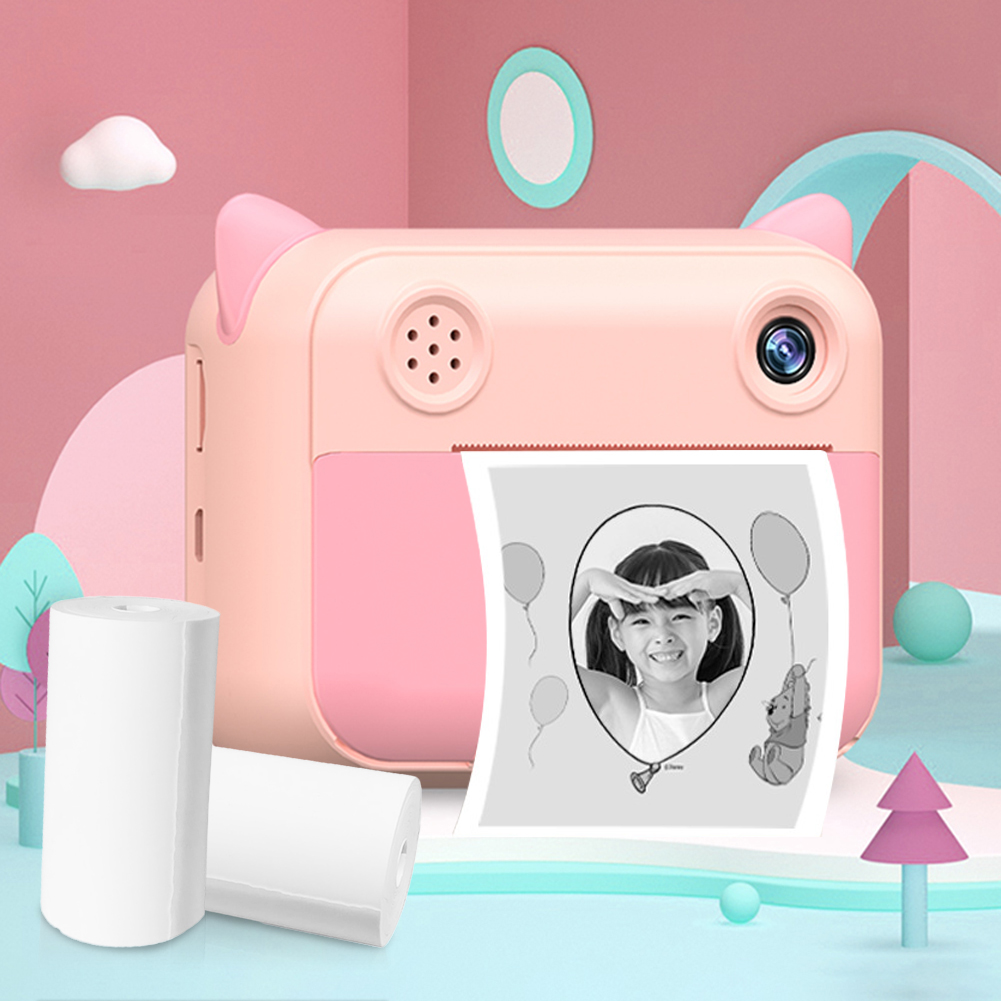 Rouleau de papier imprimé pour appareil photo, sans odeur, , Non adhésif, recharge de papier thermique, appareil photo instantané pour enfants