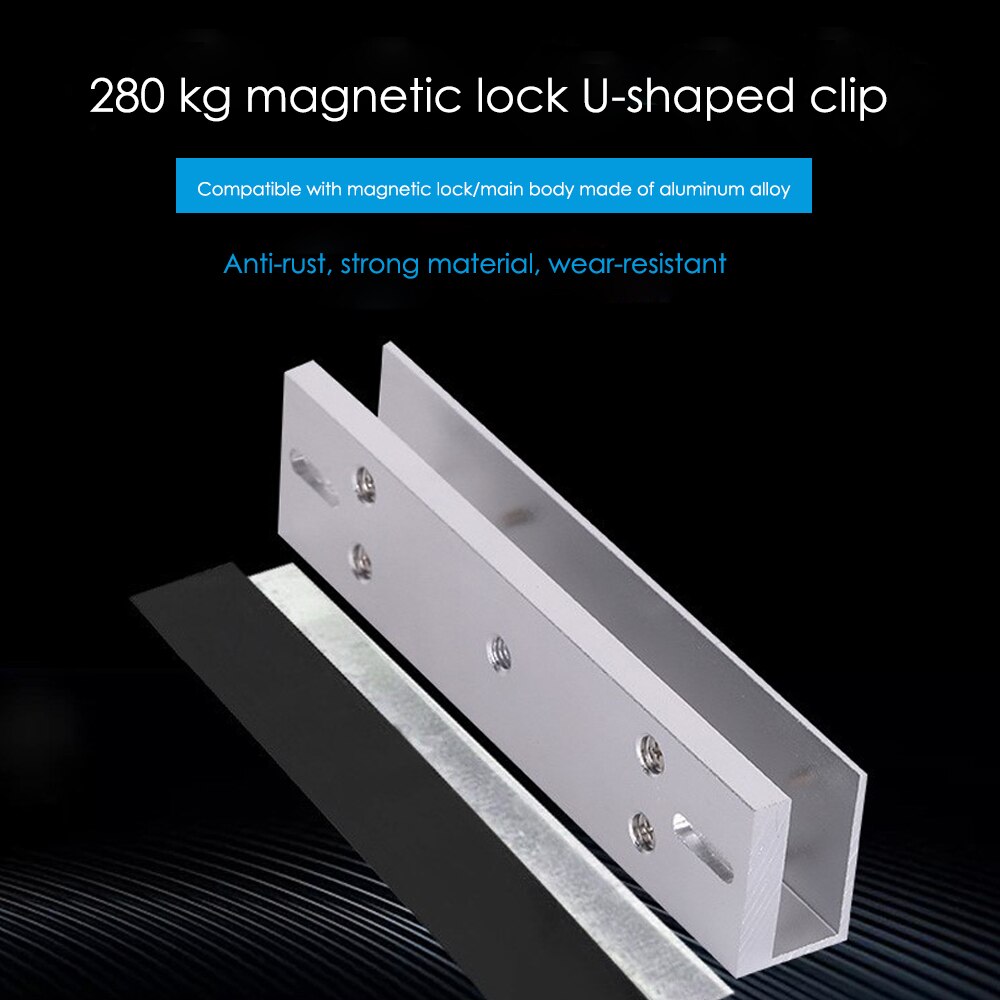 280kg Magnetic lock U shape bracket f for frameless glass door Access Control System Accessory