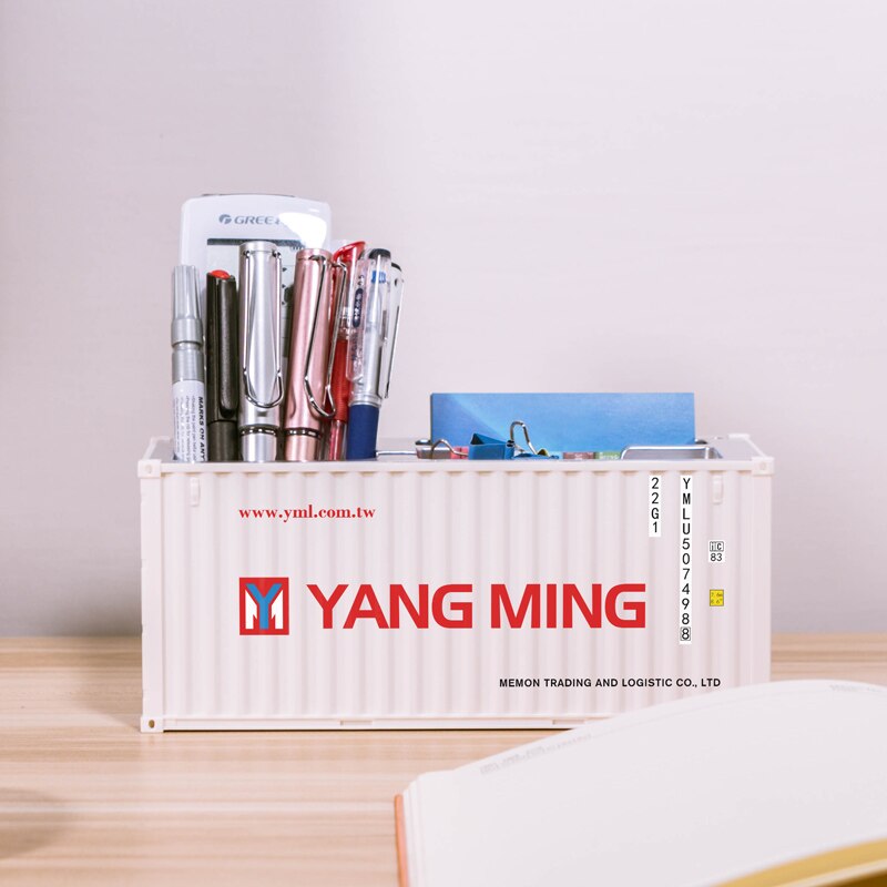 Contenitore da 20 piedi porta penne tascimo portapenne Mini contenitore porta biglietti da visita Cargo logistica contenitore scala modello scatola giocattolo: YML 30 Pen holder