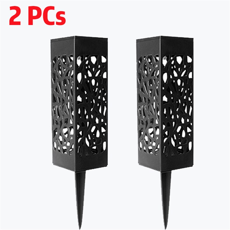 2 In 1 Solar LED Lawn Light Outdoor Waterproof Garden Decor Lamp for Pavilion Yard Landscape Buried Lamps Garden Lawn Lights: 2pcs / Warm light
