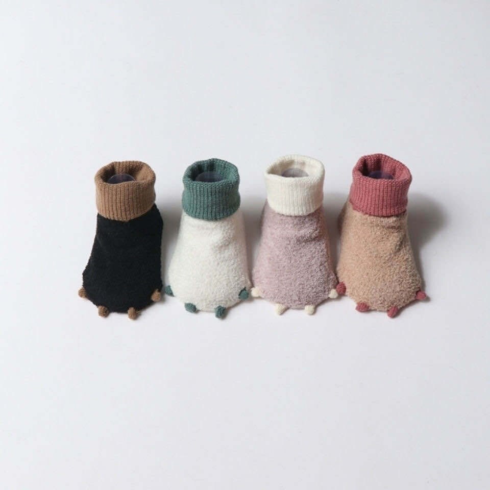 Cartoon Dinosaurus Poot Anti-Slip Baby Sokken Dikke Winter Zacht Koraal Fluwelen Vloer Sok Voor Kinderen Jongen